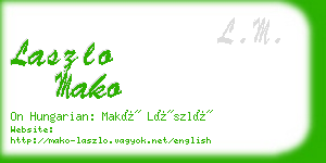 laszlo mako business card