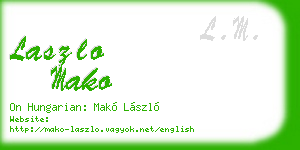 laszlo mako business card